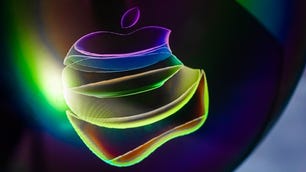 Colorful, stylized rendering of Apple's logo