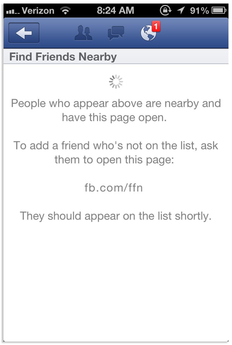 Facebook's new friend finding feature.