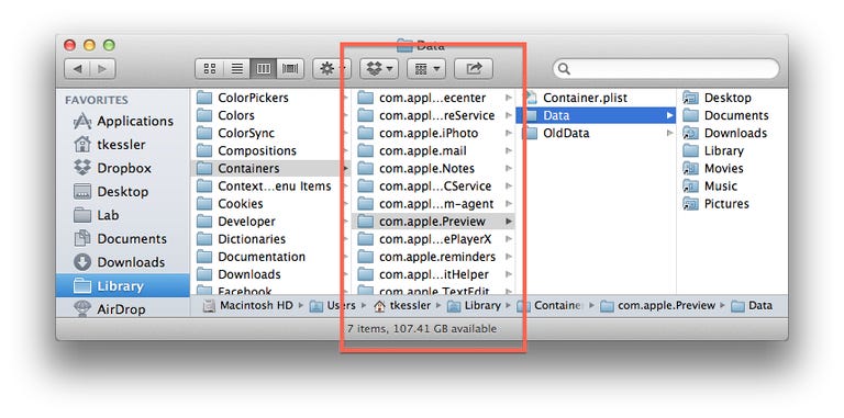 Sandboxed application containers in OS X
