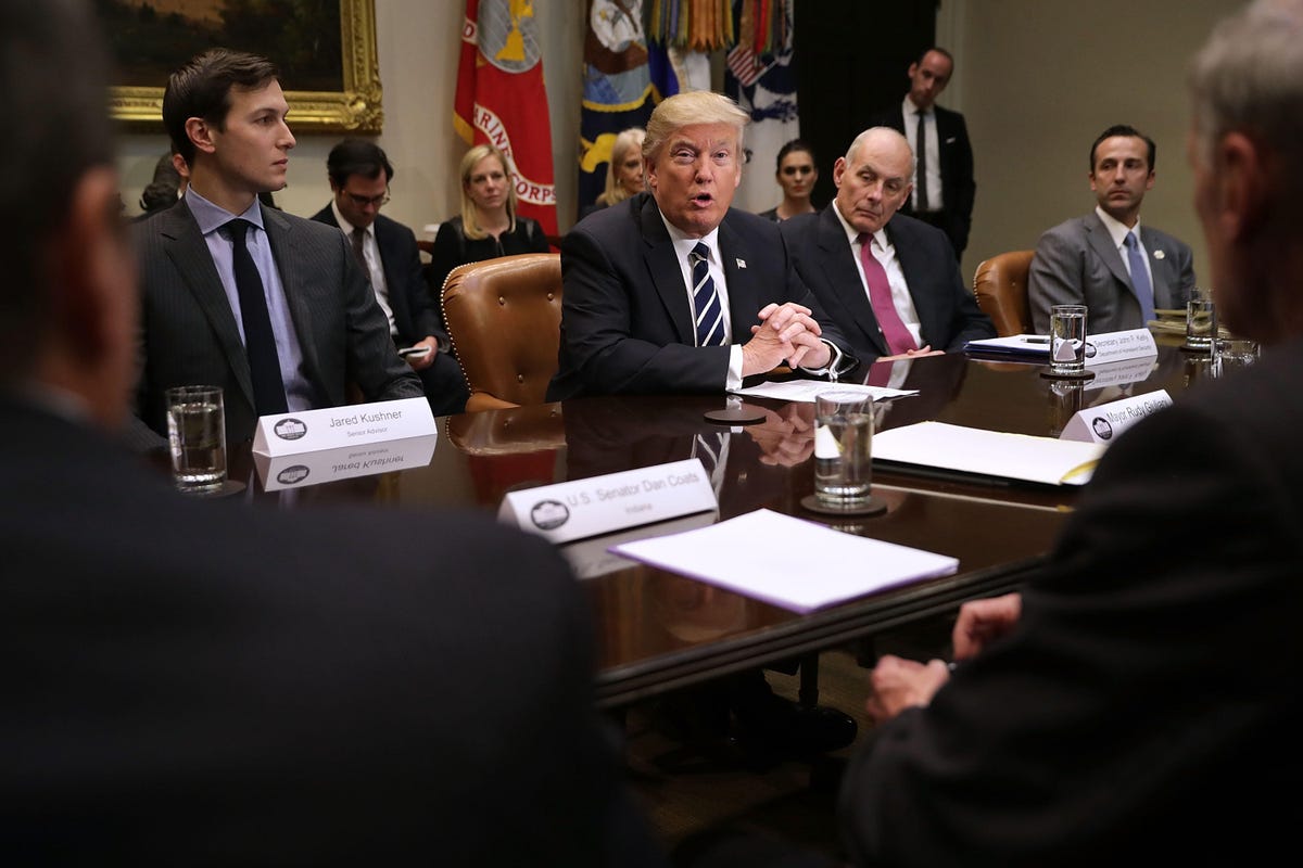 President Trump Meets With Cyber Security Experts At White House
