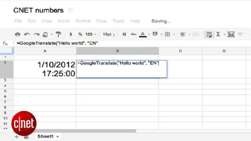 Tip of the Day: use functions in Google Docs spreadsheets