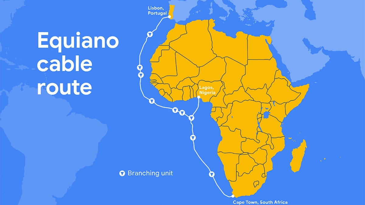 Google&apos;s Equiano subsea cable will connect Portugal, South Africa, Nigeria and likely other nations.