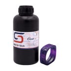 Black resin bottle with a purple ring