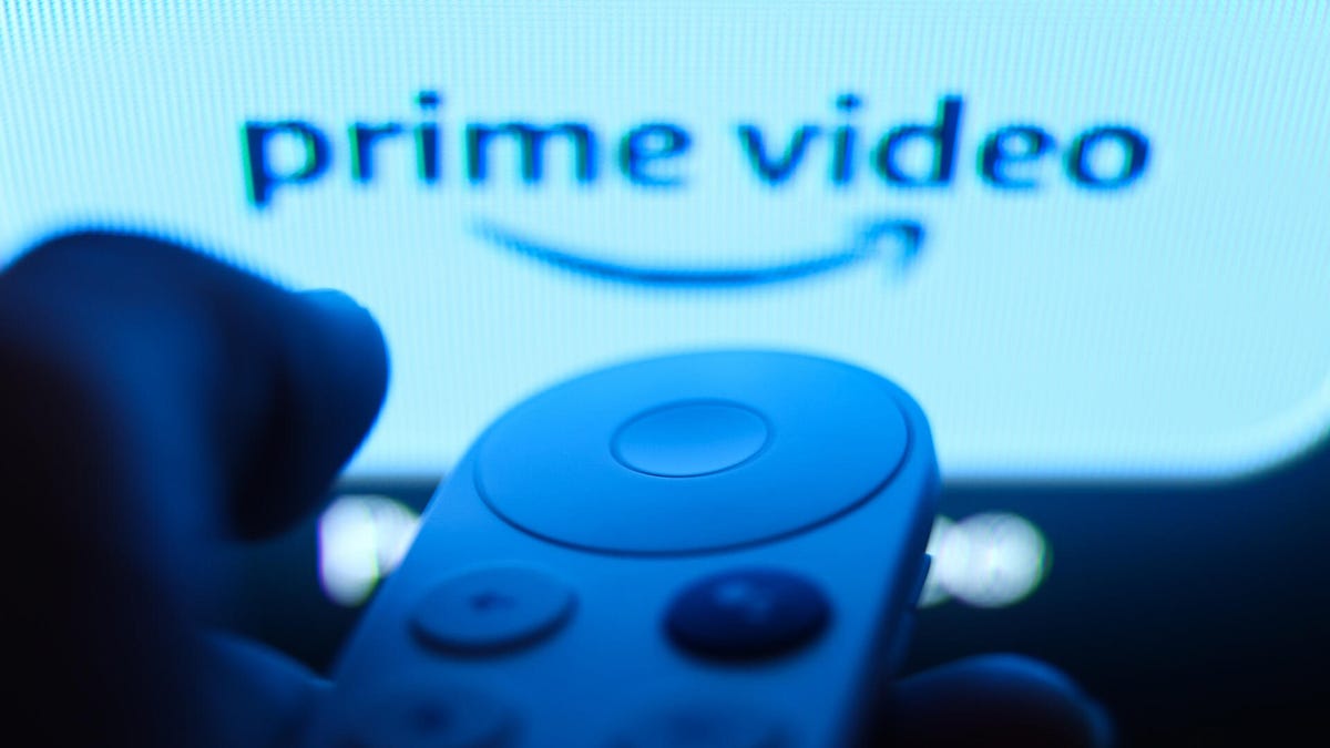 Amazon Prime Video with a remote in the foreground