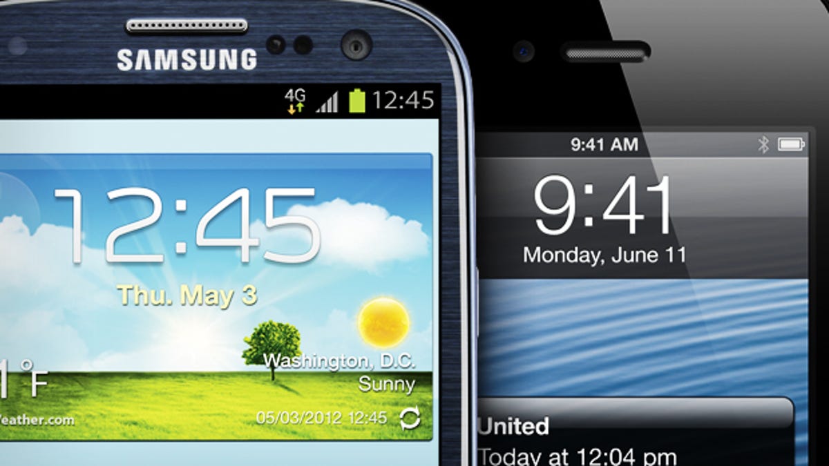 Samsung Galaxy S III, GSIII, GS3, iPhone