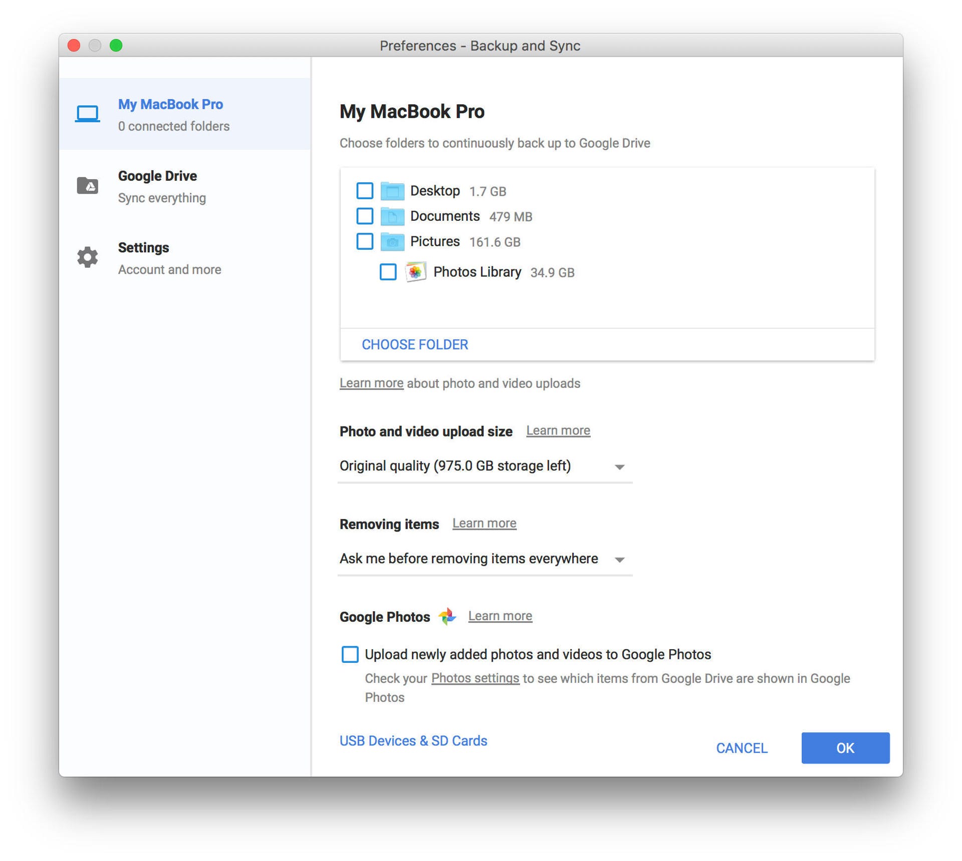 Google Backup and Sync works like Google Drive unless you actively enable its broader file-synchronization abilities.