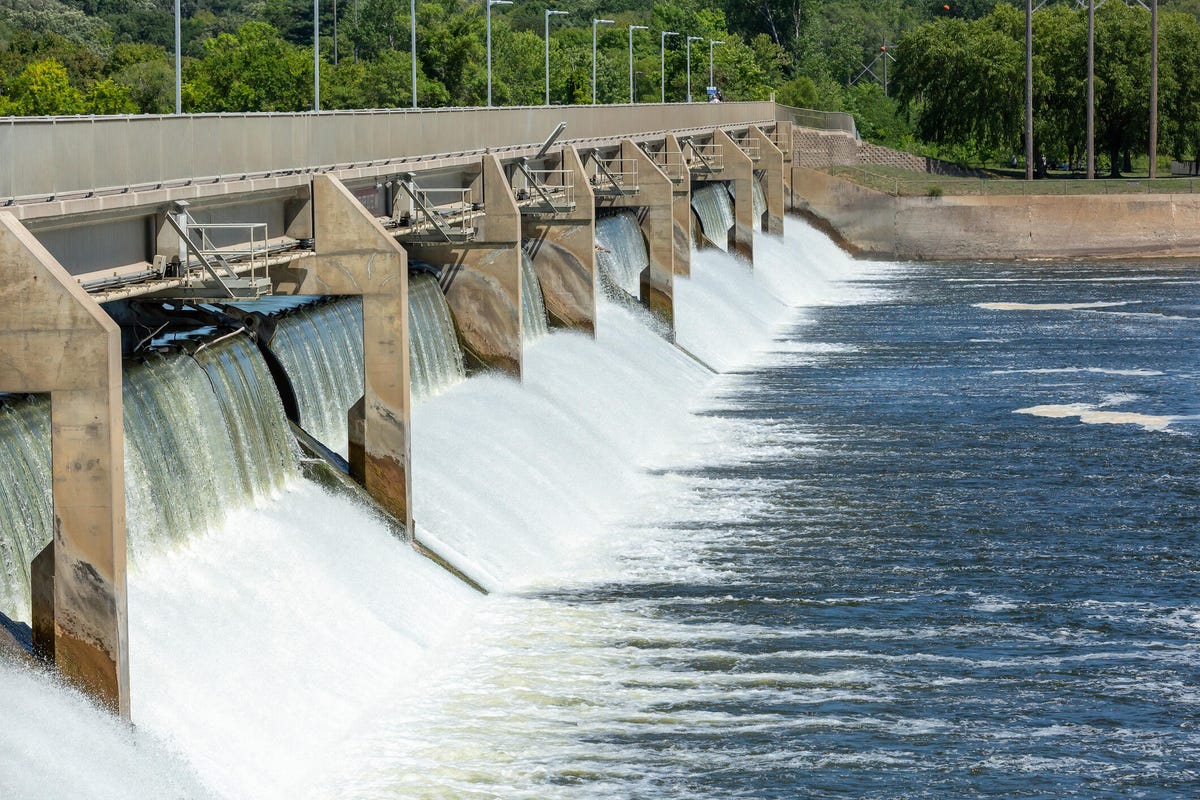 Coon Rapids Dam on a beautiful summer day.
