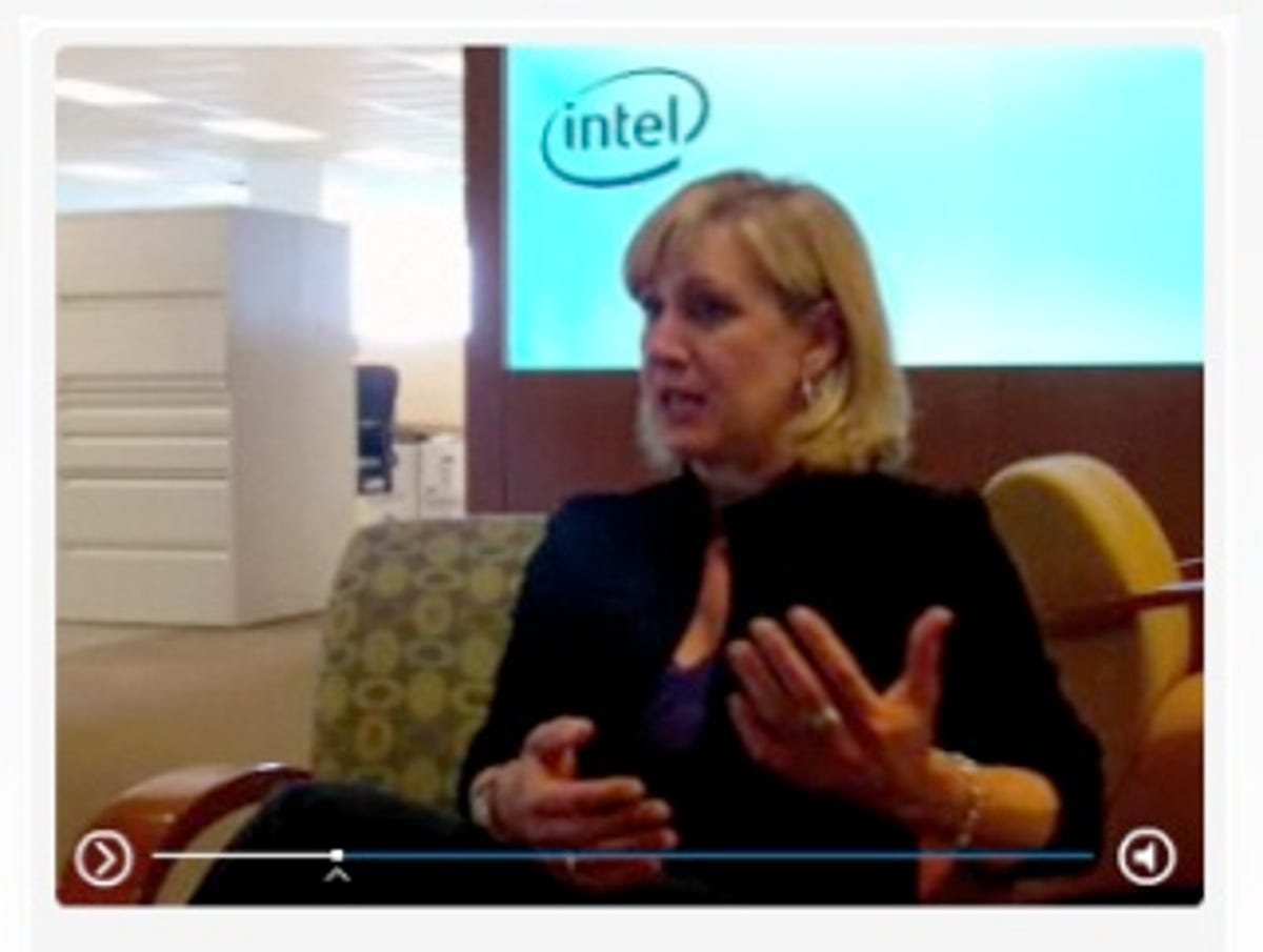 Deborah Conrad, vice president and director of corporate marketing at Intel, talks about new branding strategy via video on Intel Web site
