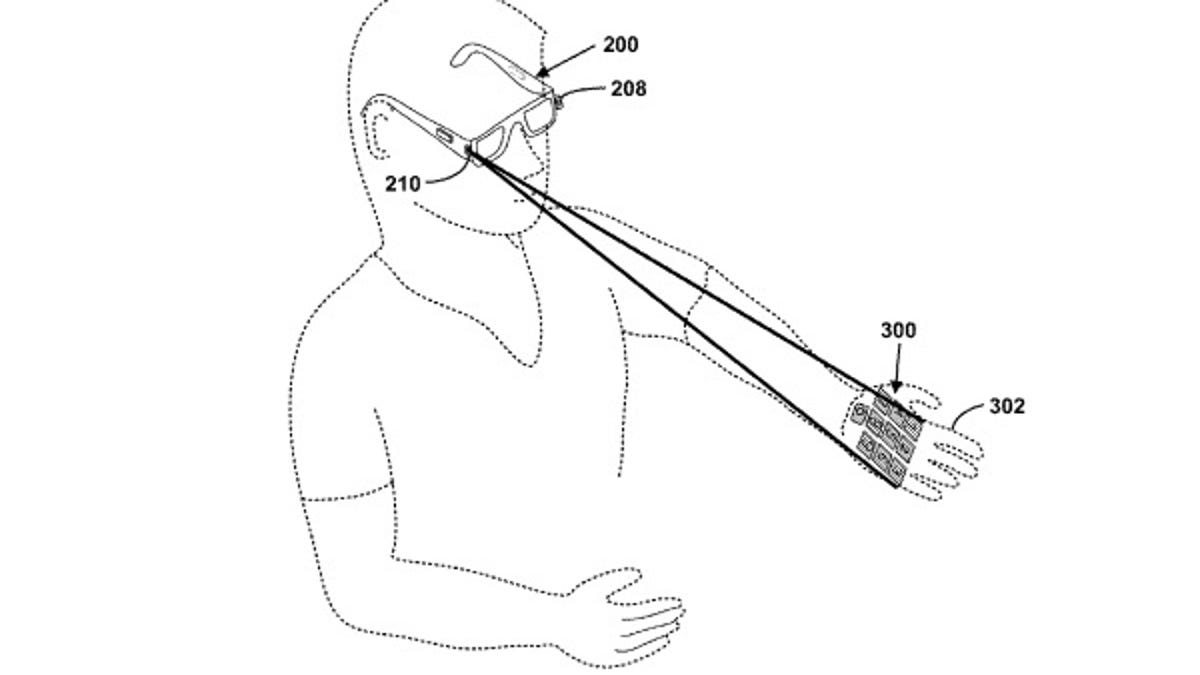 Google&apos;s laser keyboard patent application.
