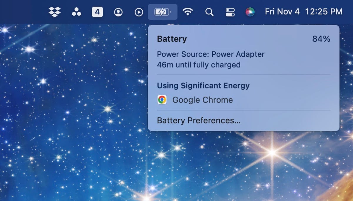 MacOS menu bar show remaining battery life