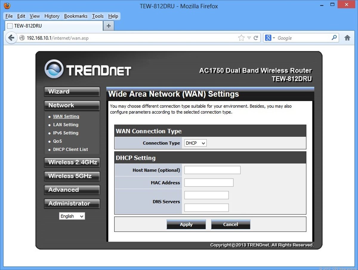 The TEW-812DRU's Web interface is very responsive, easy to use, and works with any browser.