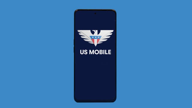 US Mobile logo on a phone