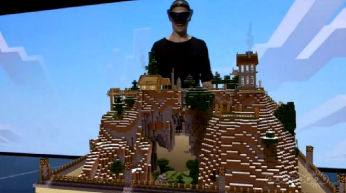 Minecraft via HoloLens at E3 2015