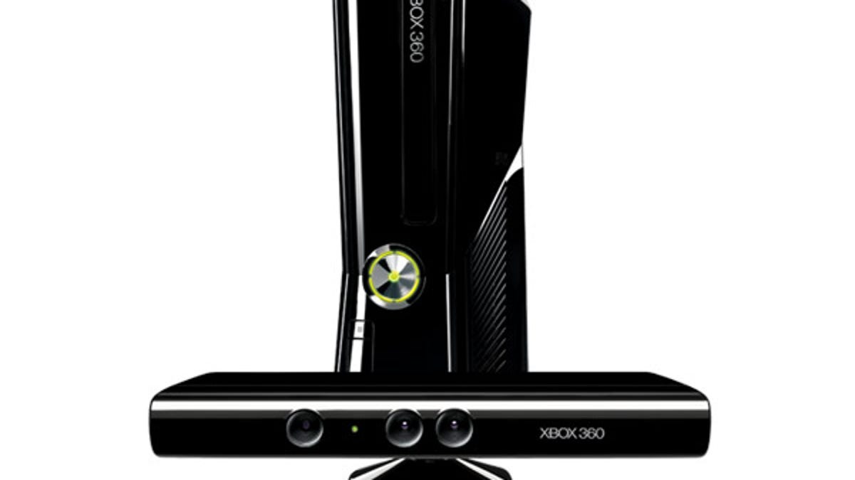 The Xbox 360 with the Kinect sensor.