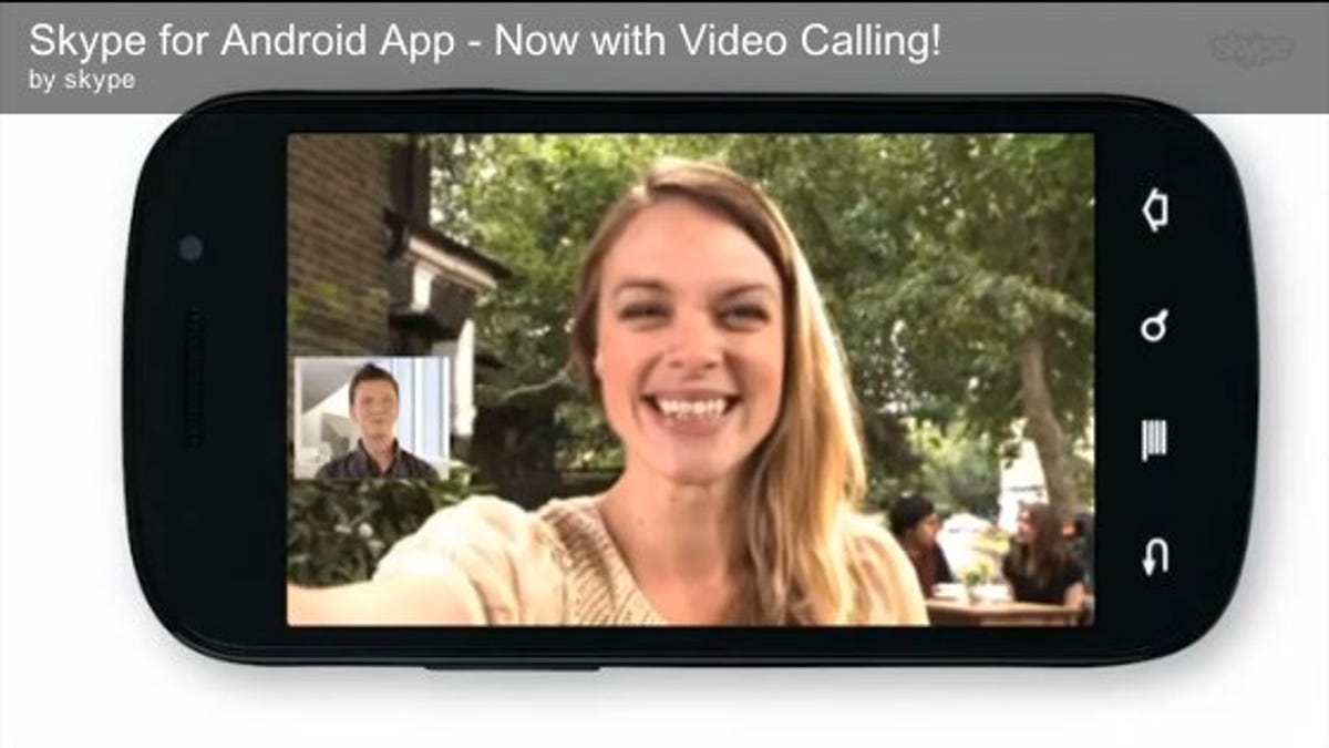 Video chatting has now made its way to Skype's Android app.