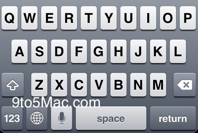 A purported shot, which cropped up earlier this year, of speech-to-text features in a future version of iOS 5.