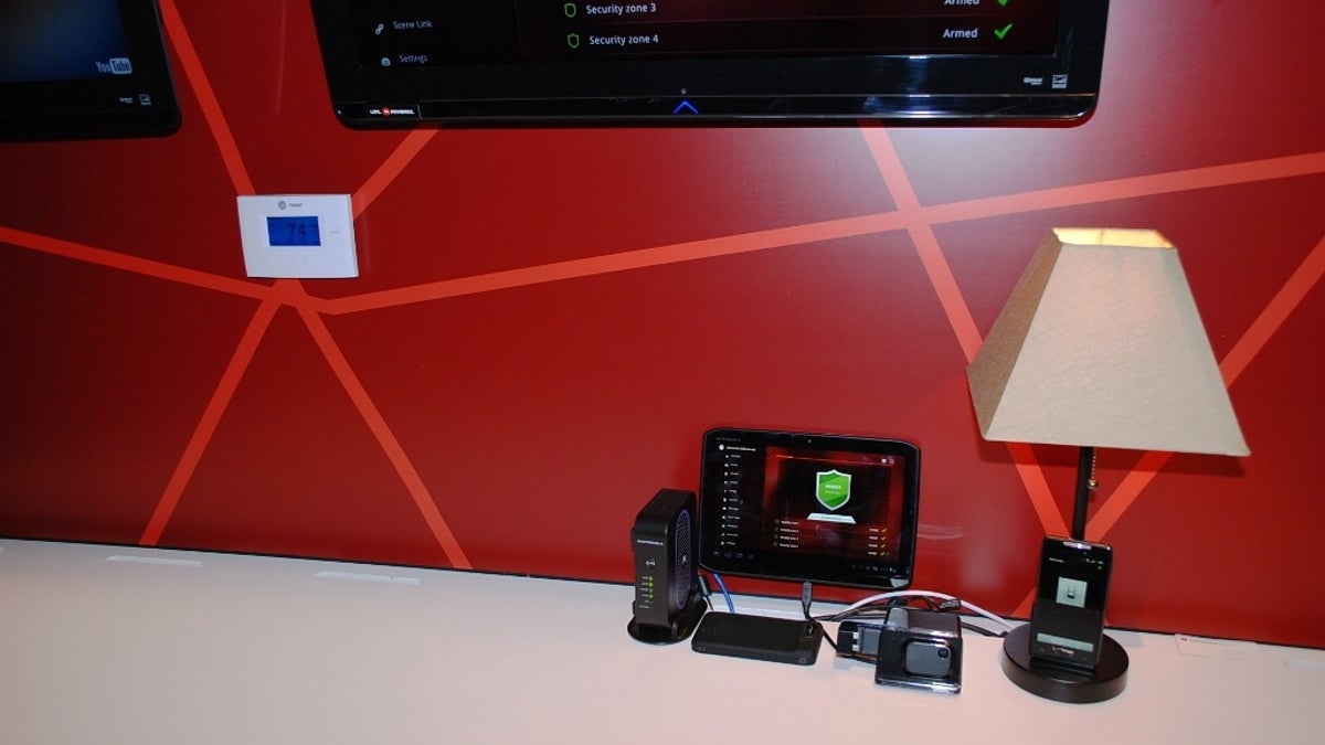 Motorola demoes its Home Gateway at CES 2012.