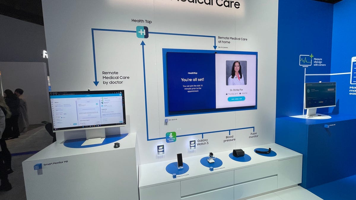 Samsung's Remote Medical Care booth at CES 2023