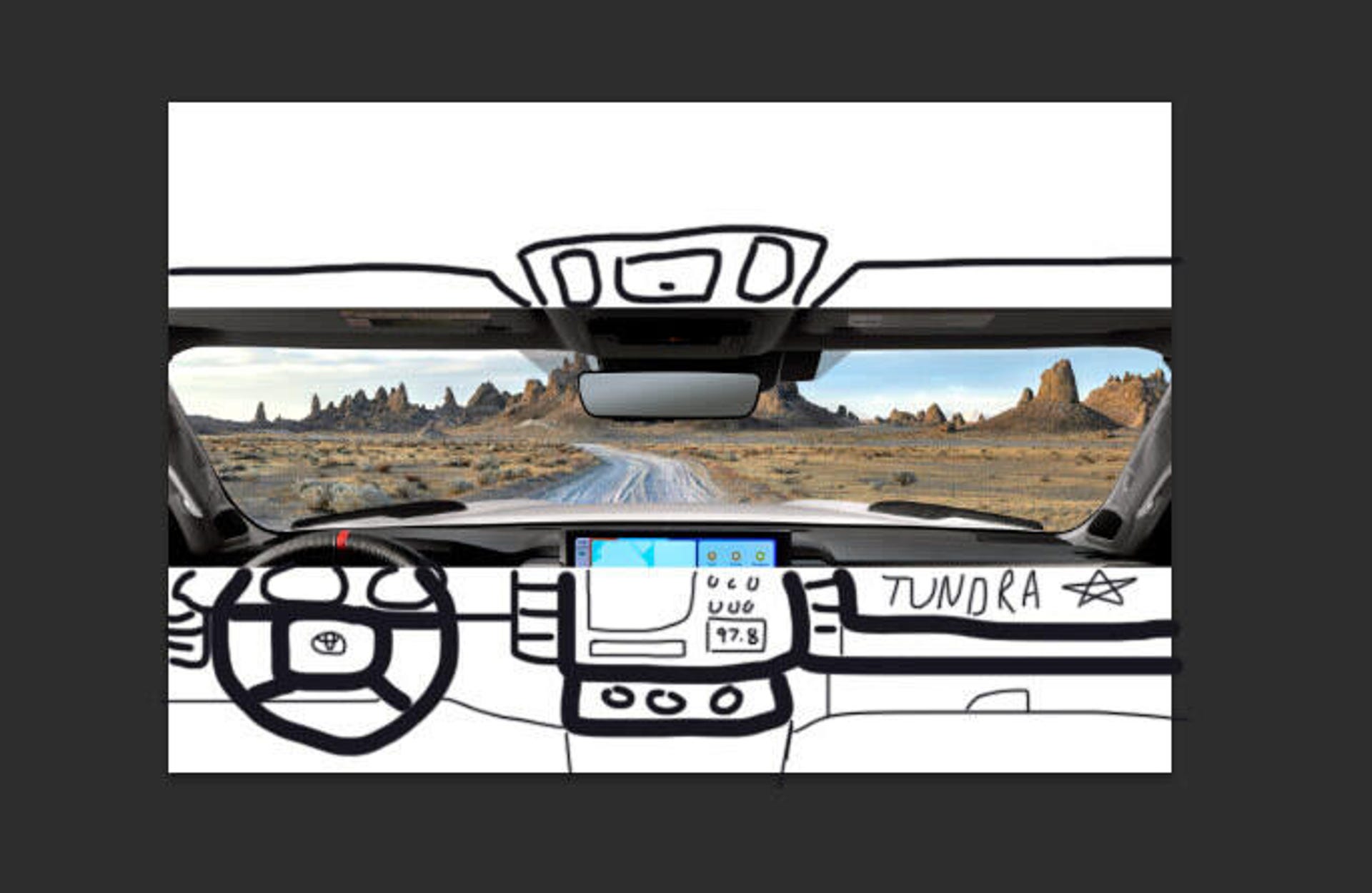 2022 Toyota Tundra interior rendering joke