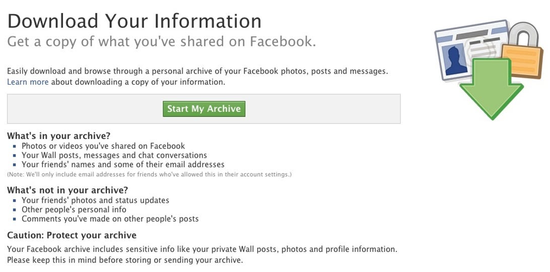 Facebook profile-download tool