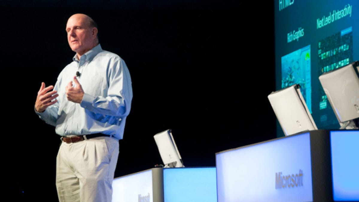 Microsoft CEO Steve Ballmer talks to PDC 2010 attendees about HTML5.