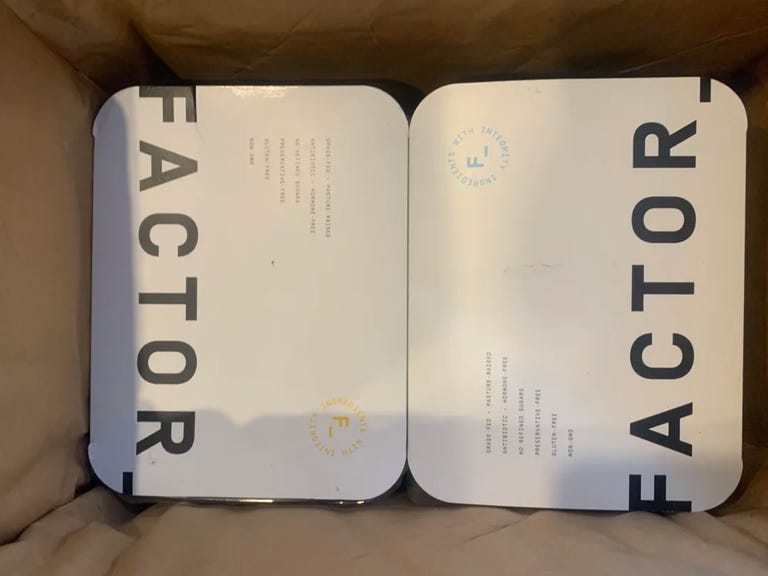 Factor meals in shipping box