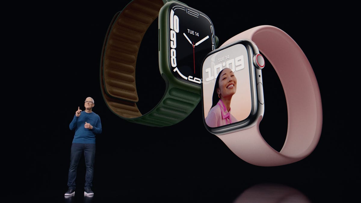 Tim Cook announces the Apple Watch Series 7