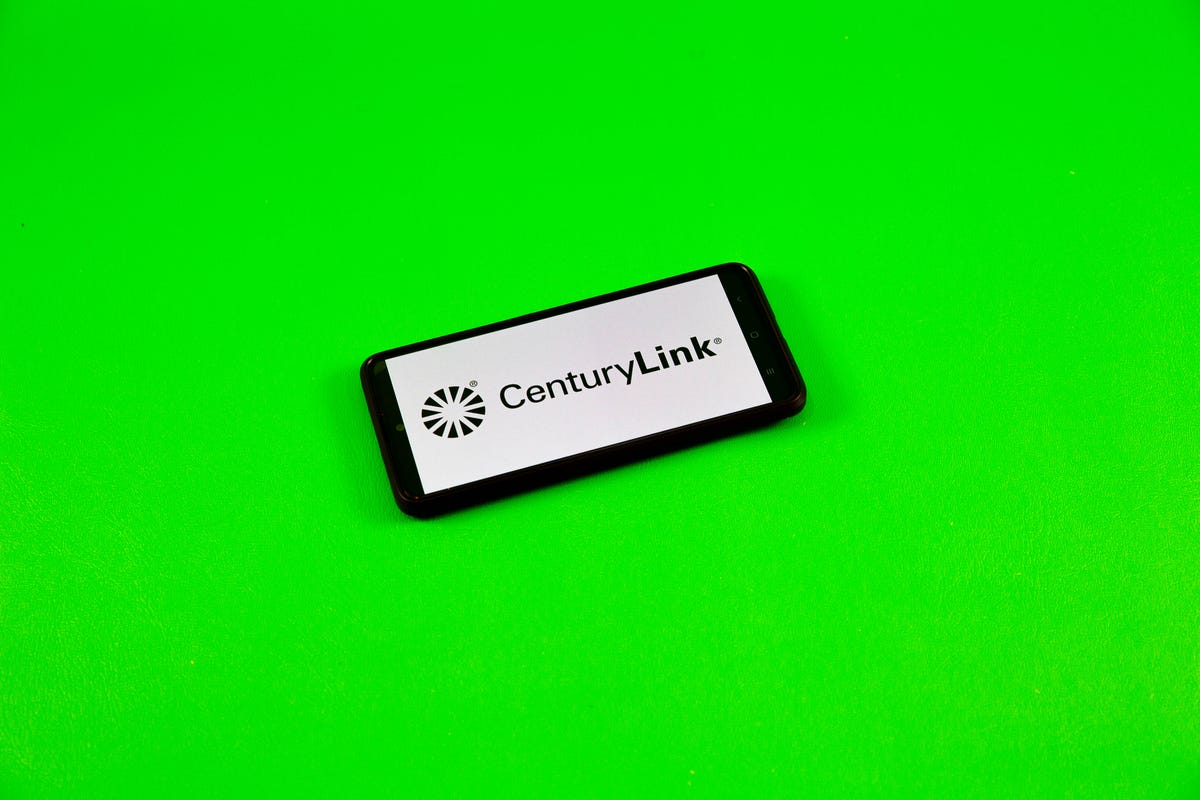 CenturyLink logo on a phone screen