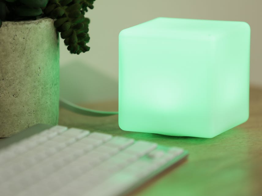 The Orbnext LED cube offers a color-coded cloud