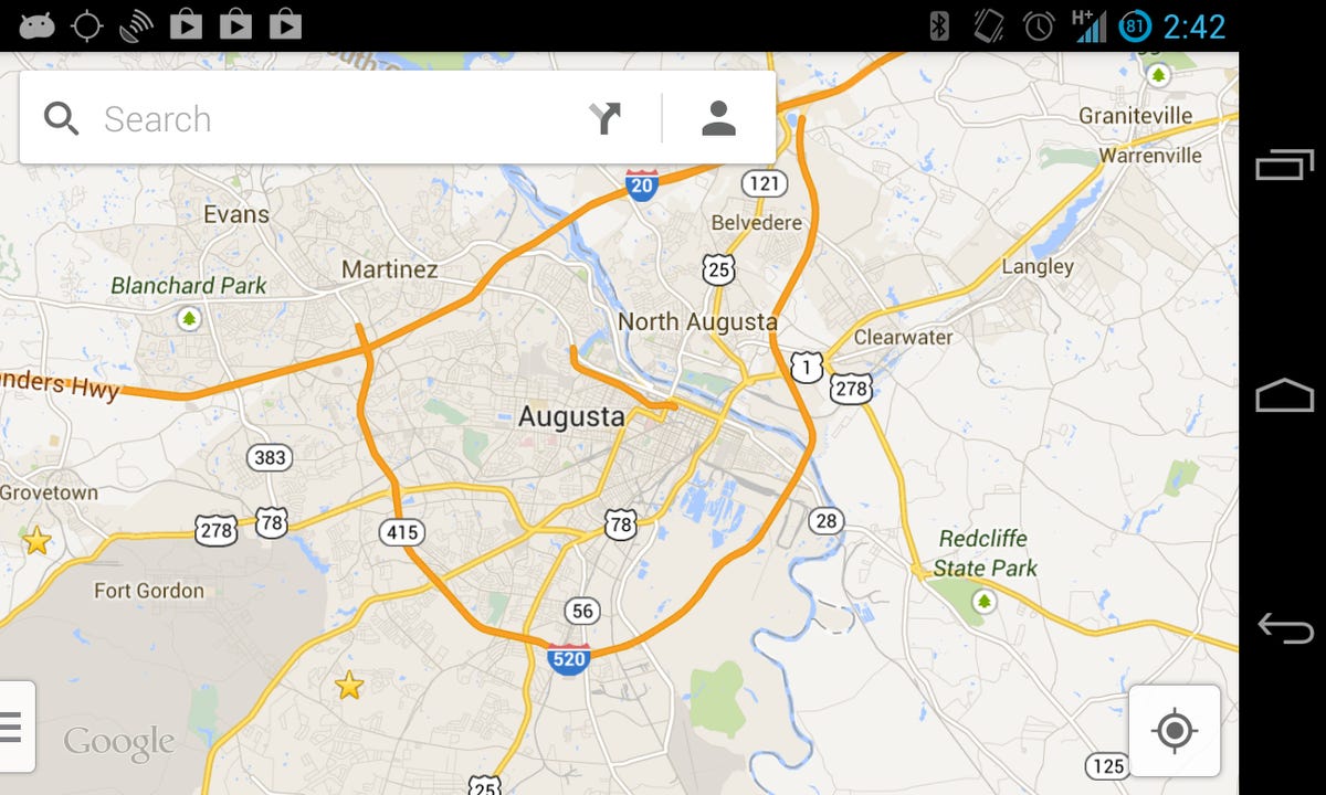 Google Map of Augusta, Ga.
