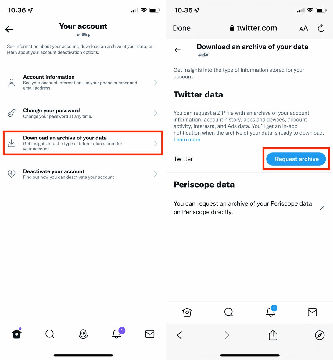 Settings to download Twitter data