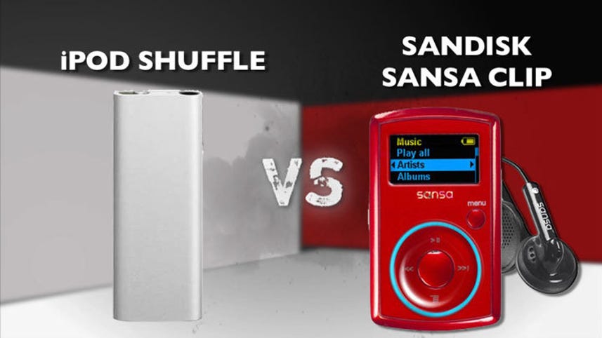 iPod Shuffle vs. Sansa Clip