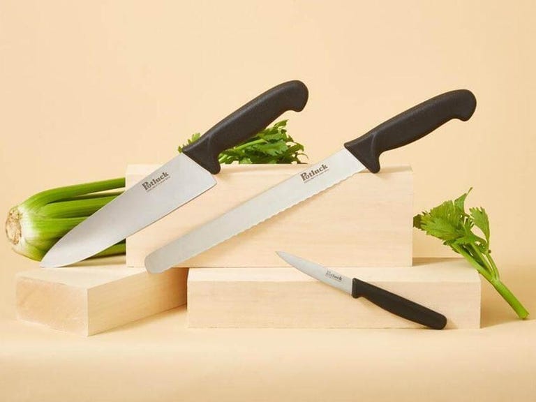 BRODARK Kitchen Knife Set with Block, Full Tang 15 Pcs Professional Chef  Knife Set with Knife Sharpener, Food Grade German Stainless Steel Knife  Block