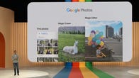 Sundar Pichai, CEO of Google, speaking at Google IO's keynote about Google Photos' Magic Eraser