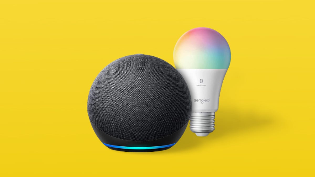 Amazon Echo Dot and Sengled Bluetooth Color Bulb