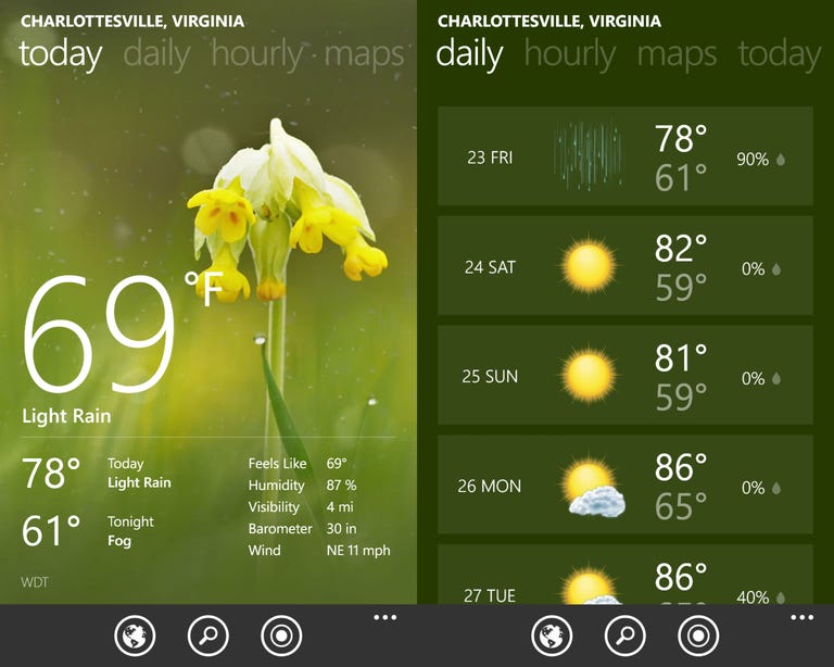 Bing Weather (Windows Phone)