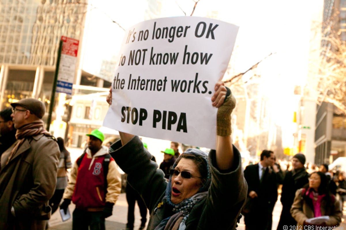 One of the anti-SOPA, anti-Protect IP protests last month.