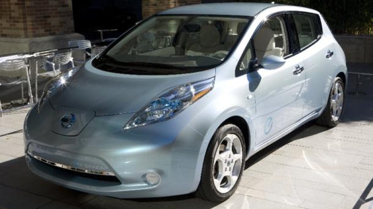 The Nissan Leaf leads the electric car battle.