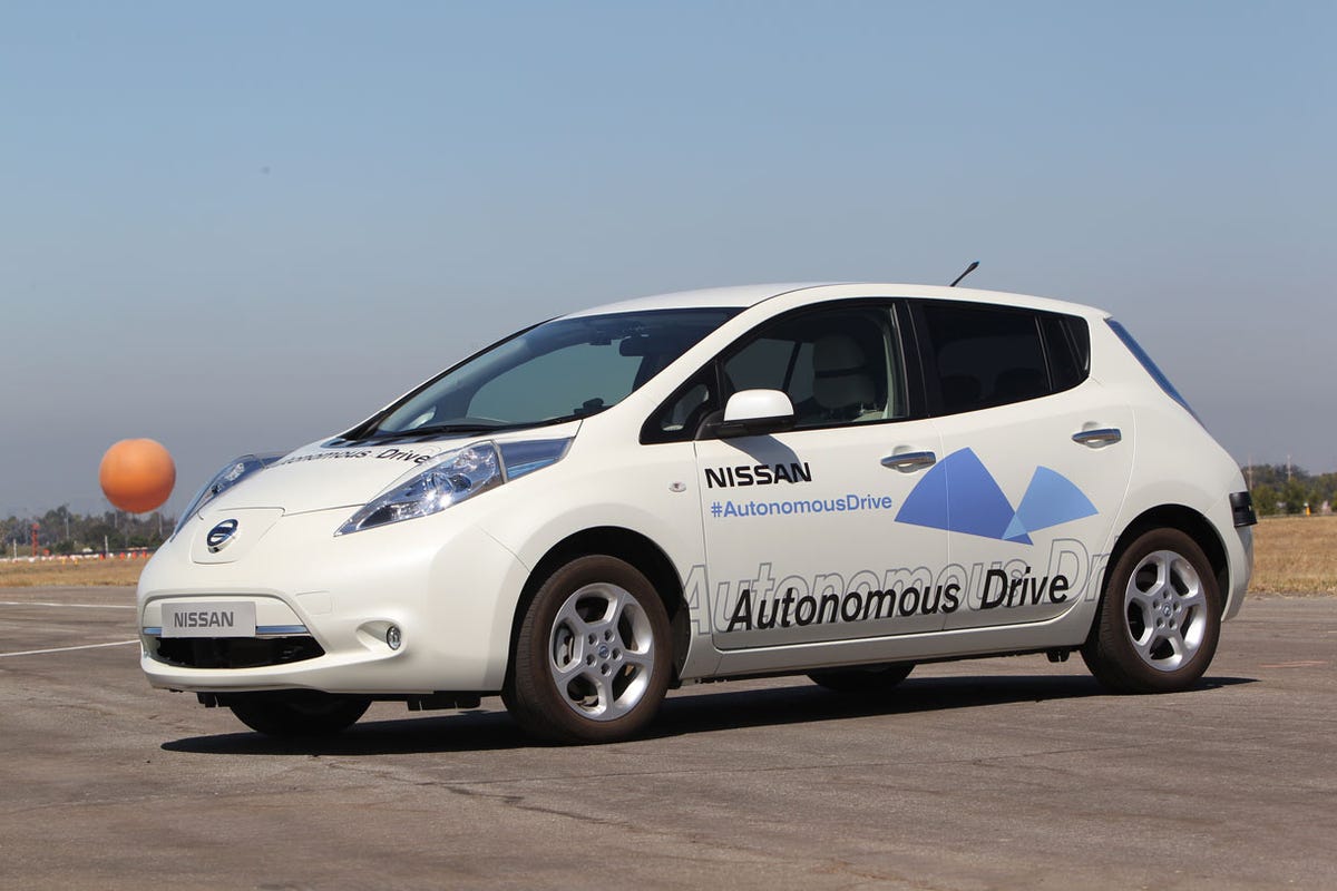 A self-driving Nissan Leaf prototype