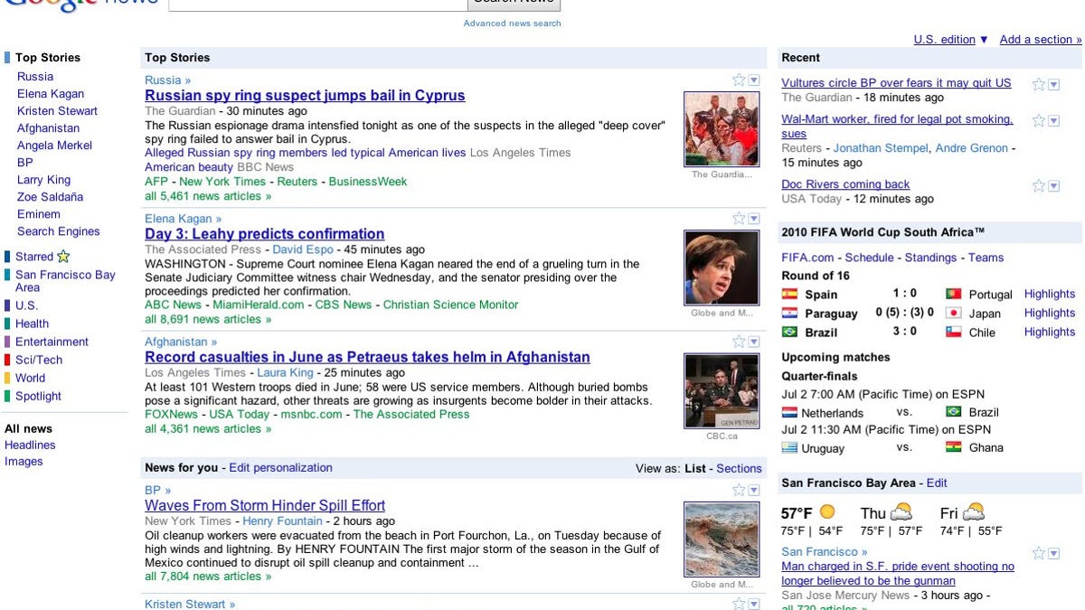 The new Google News design will be rolling out to U.S. users over the next day or two.