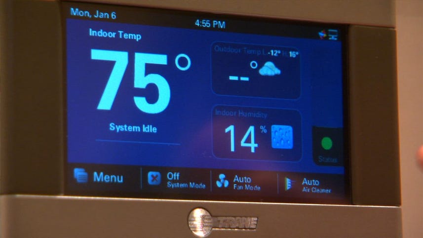 Trane controls the room with the XL824 Thermostat at CES 2014