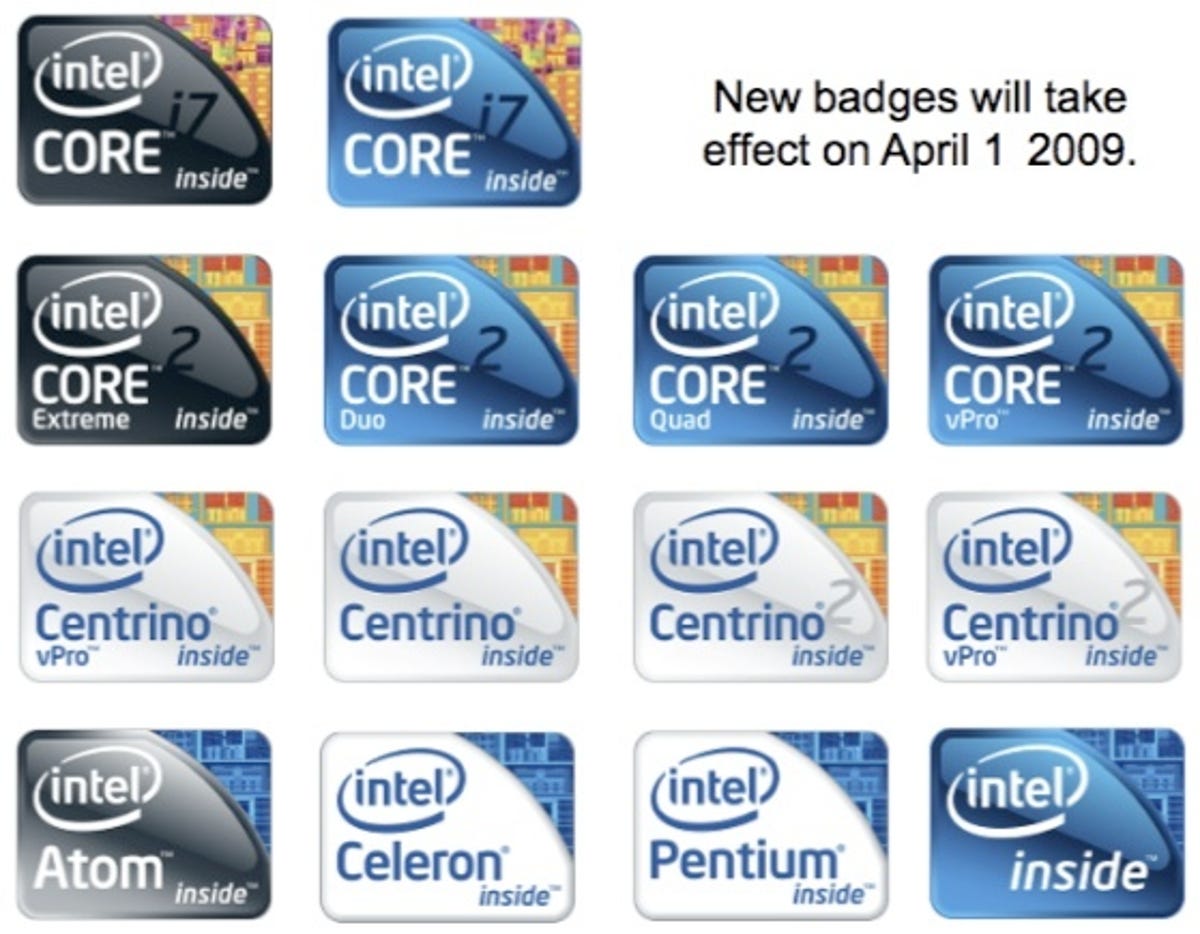New Intel processor badges with die accent