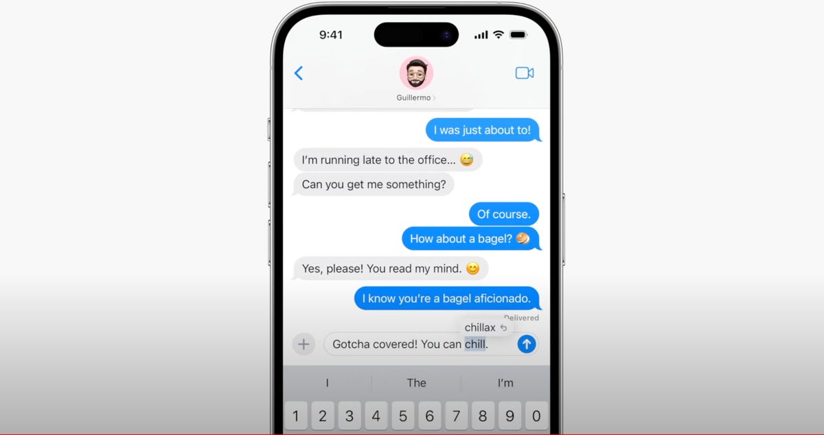 iphone with messages on screen