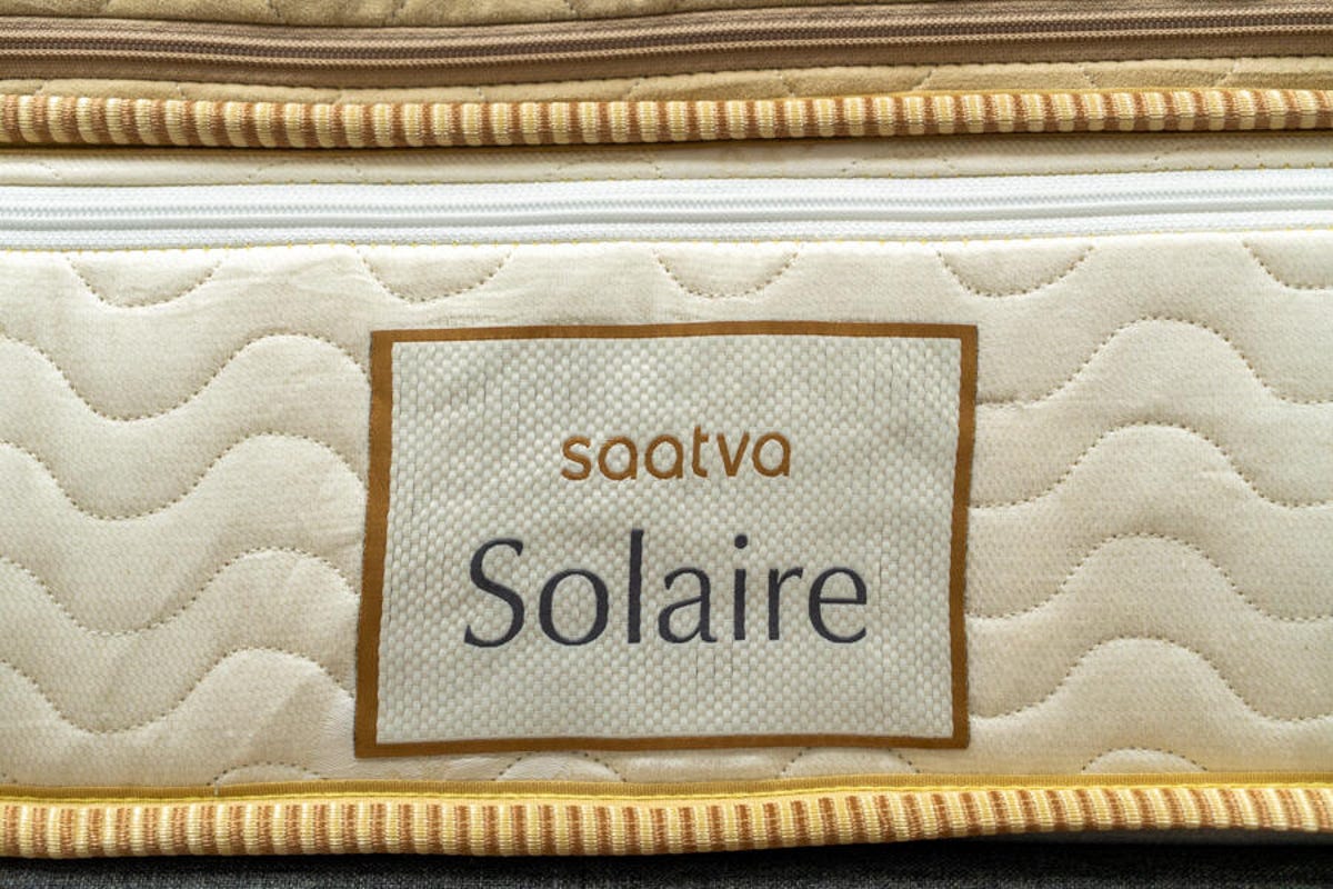 The tag of the Saatva Solaire