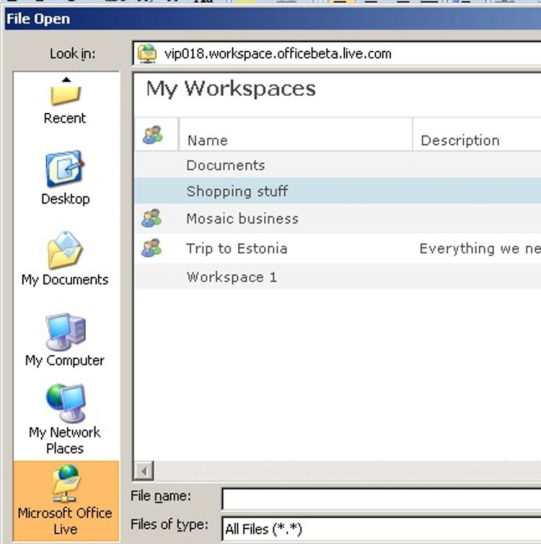 From within Word 2007, you can share work on Office Live Workspace instead of, say, e-mailing to yourself.