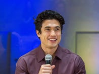 <p>Charles Melton at a CNET Live Q&amp;A about the film The Sun Is Also A Star.</p>