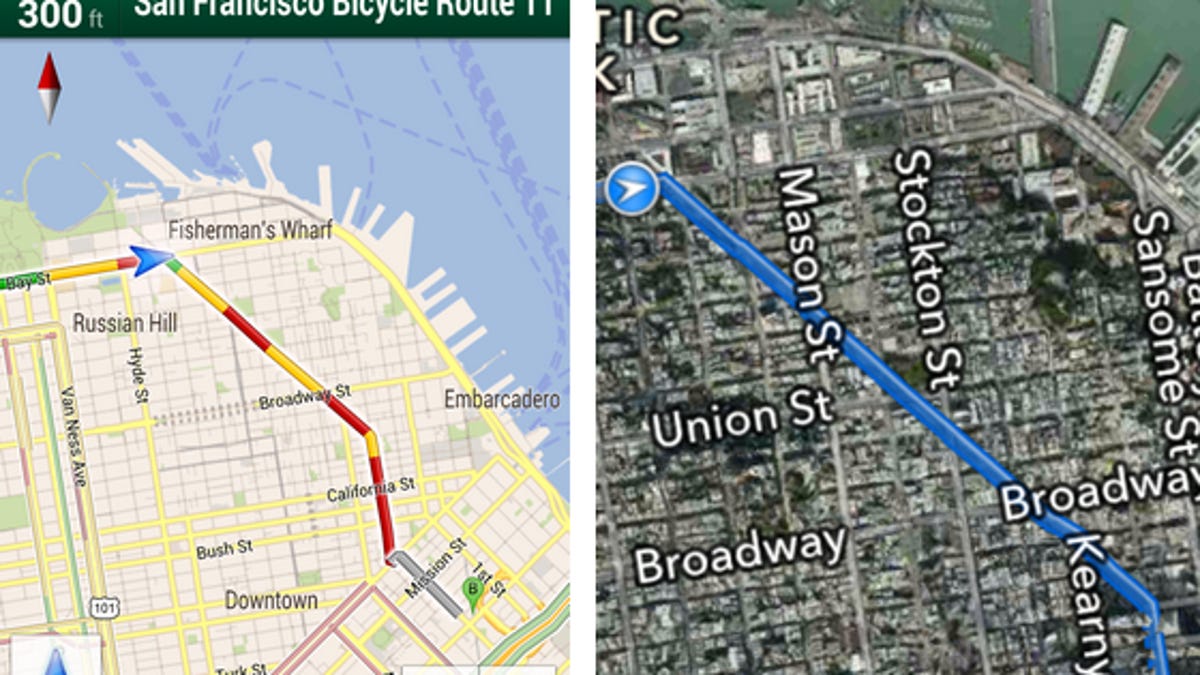 Google and Apple Maps Apps