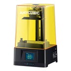 Black 3D printer with yellow enclosure