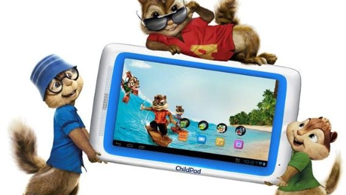 The Archos ChildPad doesn't come with chipmunks, but it does included exclusive "Alvin and the Chipmunks 3" content.