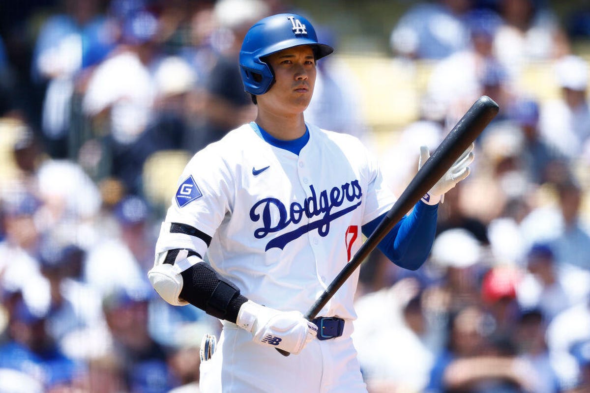 Shohei Ohtani #17 of the Los Angeles Dodgers at Dodger Stadium